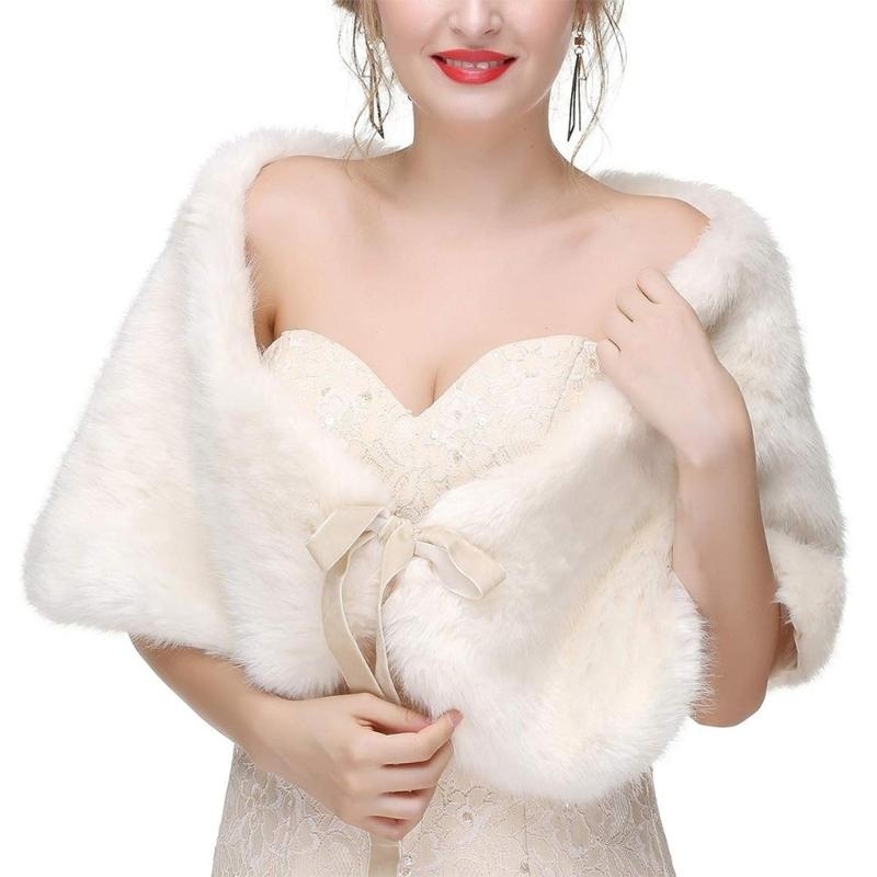 652F Lông thú giả tinh xảo Sto - đánh giá và giá Stole Wedding Shawl