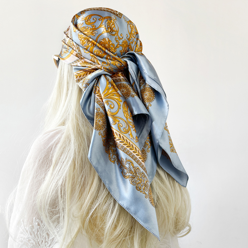 Silk Shawl Satin Square Scarf  - đánh giá và giá Scarf Silk Square