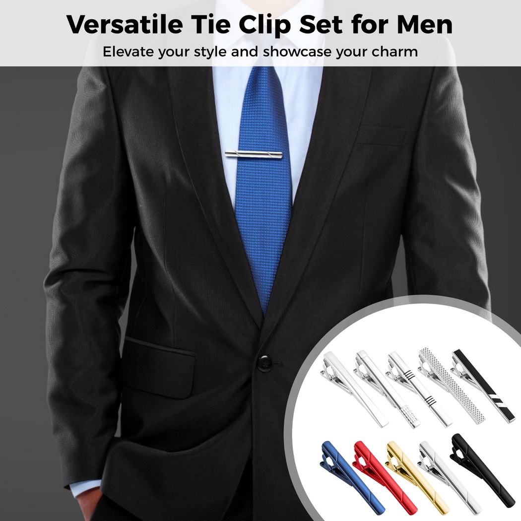 10Pcs Tie Clips Tie Clip Set F - đánh giá và giá Tie Bar Set Gift