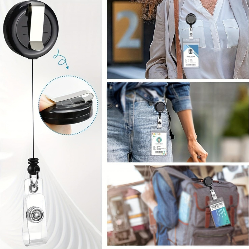 4PCS Lanyard Black Retractable - đánh giá và giá Lanyard Badge Holder