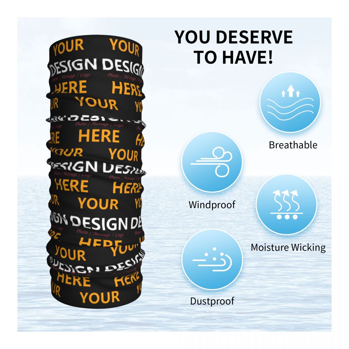 Custom Your Design Here Bandan - đánh giá và giá Neck Warmer Tube