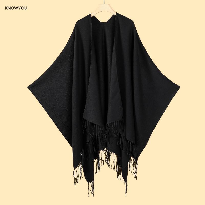 Solid Color Ponchos Men Women  - đánh giá và giá Muffler Men Wool