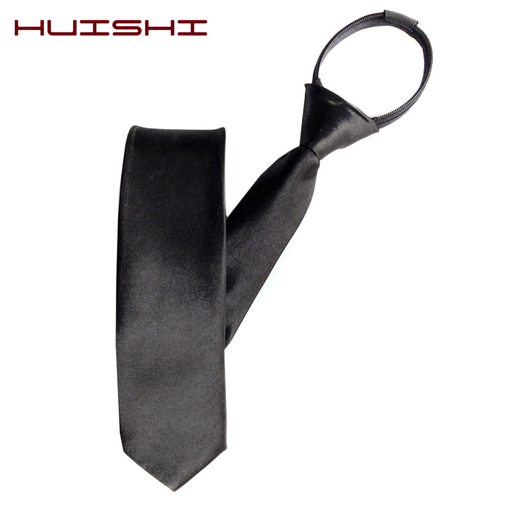 HUISHI Pre-tied Zipper Tie Nec - đánh giá và giá Skinny Tie Men
