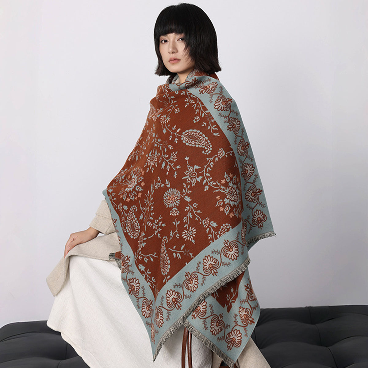 Luxury Winter Imitation Cashme - đánh giá và giá Woven Scarf Blanket