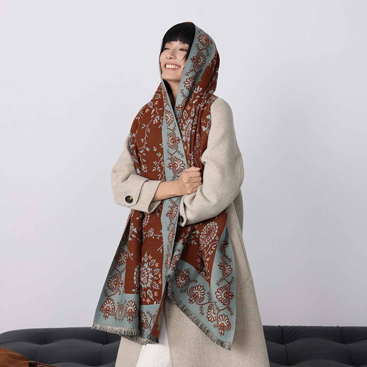 Luxury Winter Imitation Cashme - đánh giá và giá Woven Scarf Blanket