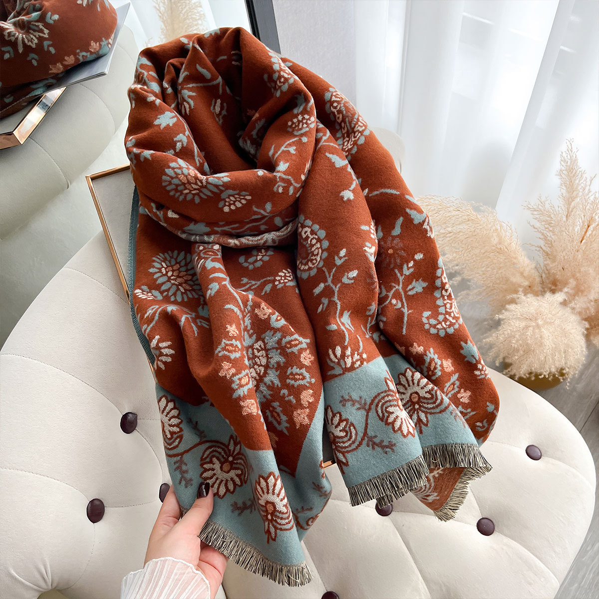 Luxury Winter Imitation Cashme - đánh giá và giá Woven Scarf Blanket