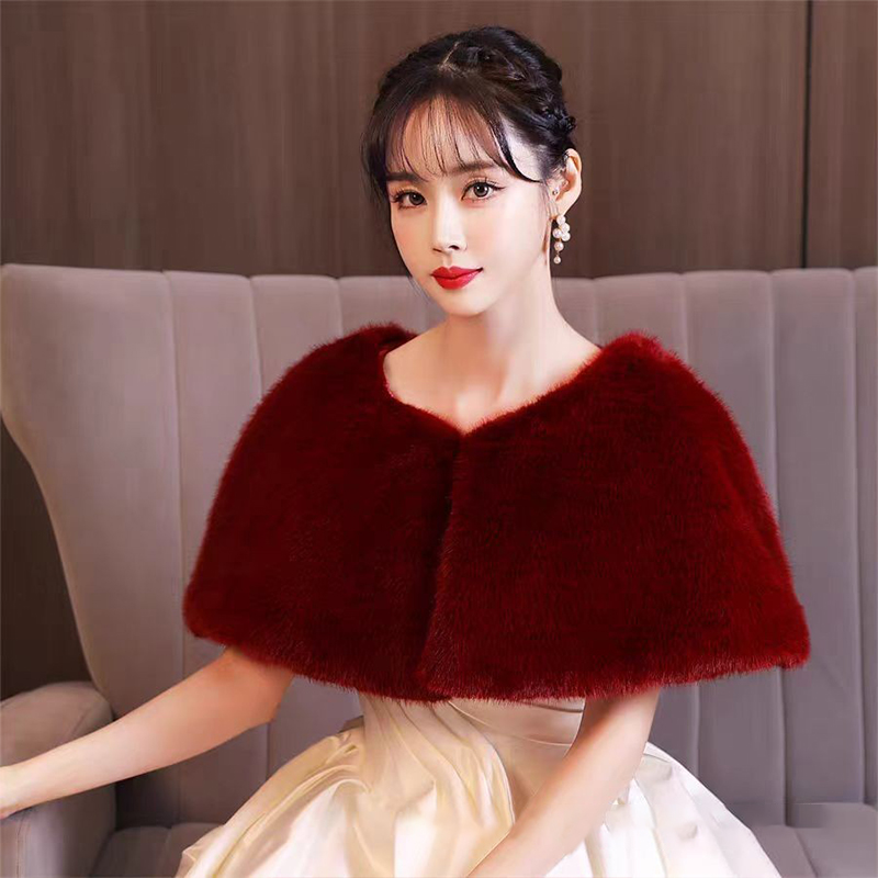 Women Winter Faux Fur Shawl El - đánh giá và giá Stole Wedding Shawl