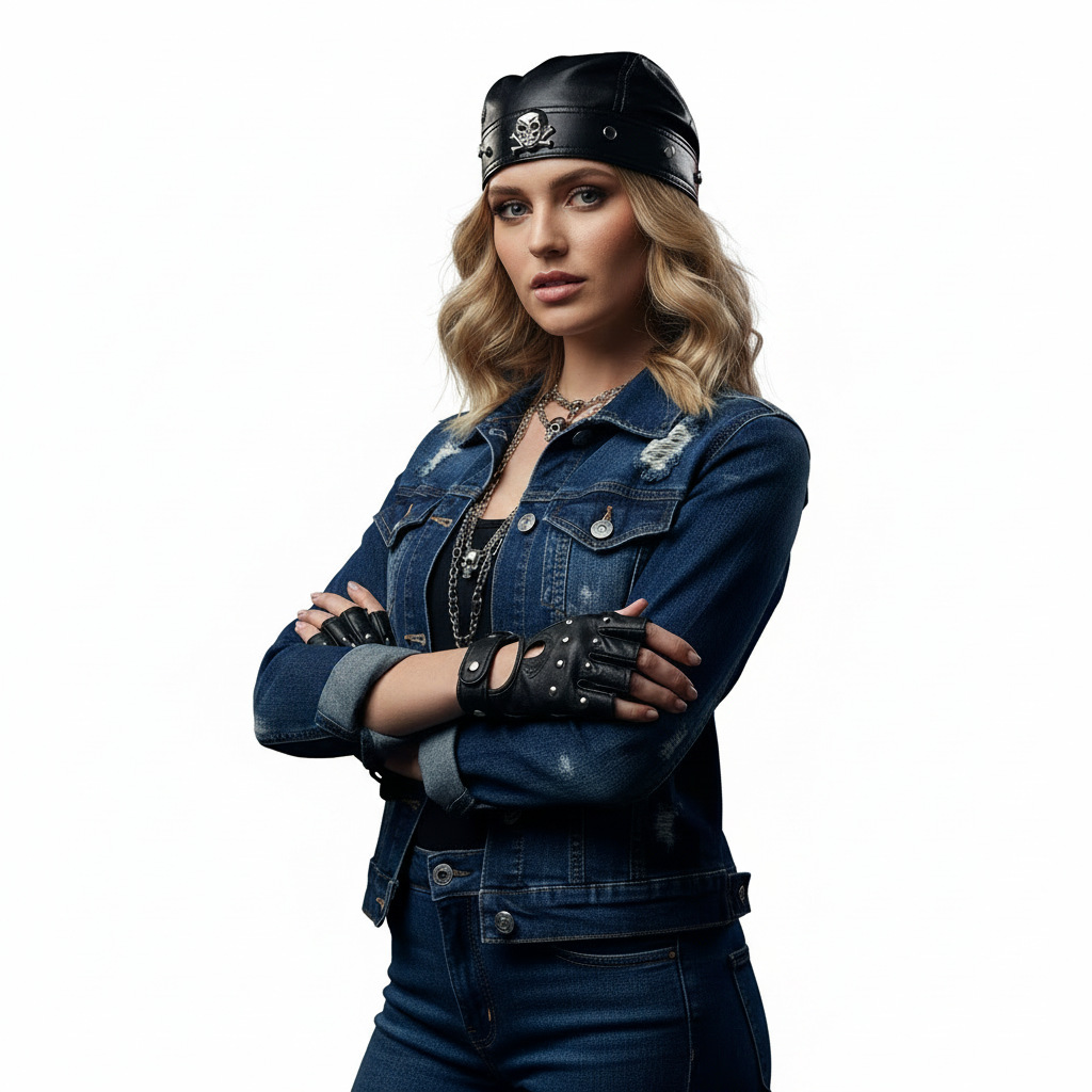 PU Leather Black Biker Adjusta - đánh giá và giá Bandana Doo Rag