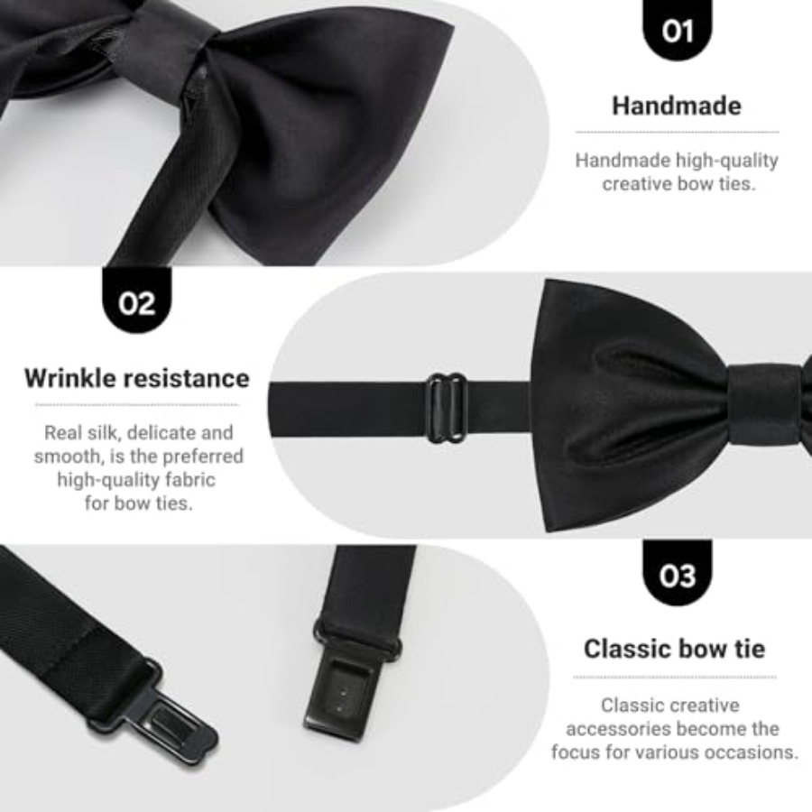 Mens Real Silk Classic Pre-Tie - đánh giá và giá Bow Tie Pre Tied