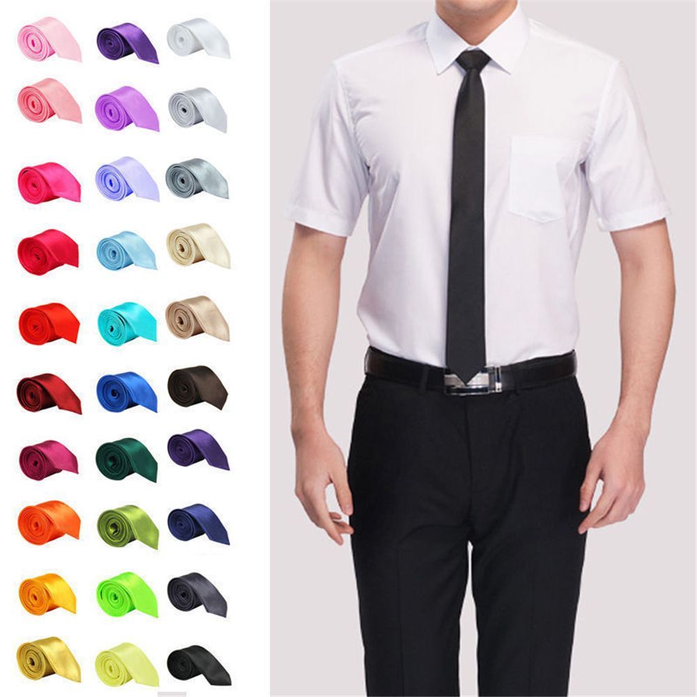 Slim Skinny Solid Neck Necktie - đánh giá và giá Skinny Tie Men