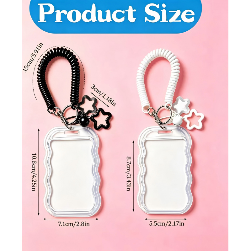 insUnique wavy edge ID card ho - đánh giá và giá Lanyard Badge Holder