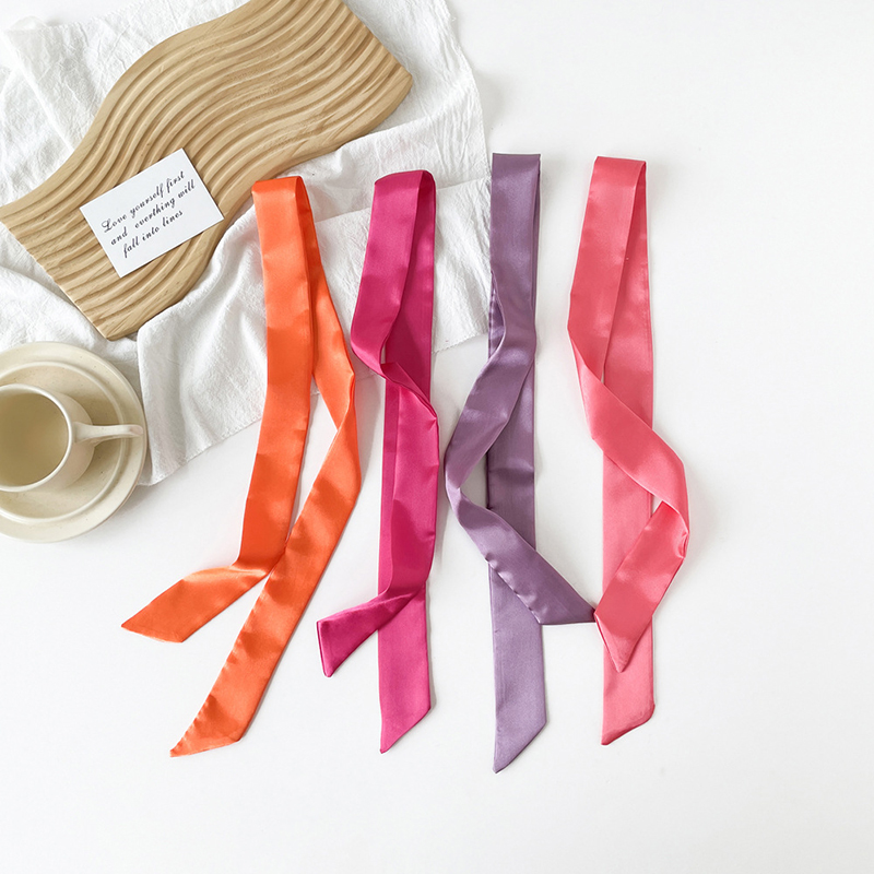 4x100cm Satin Silk Narrow Scar - đánh giá và giá Ascot Neck Scarf