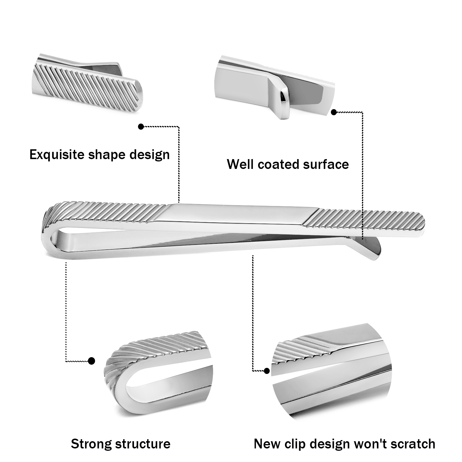 TAIGRAMA 2.5 inch Tie Clip for - đánh giá và giá Tie Bar Set Gift