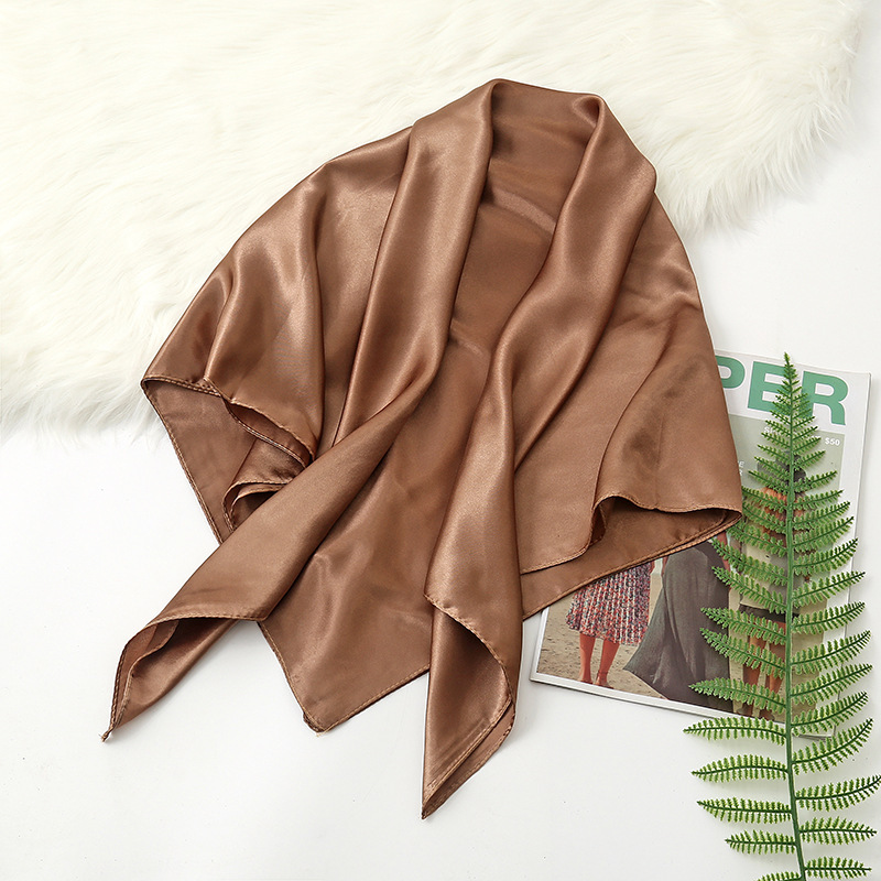 90cm Solid Colors Neckerchief  - đánh giá và giá Scarf Silk Square